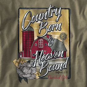 "Country Barn" Womens T-Shirt by Cherished Girl - Christian T-Shirt