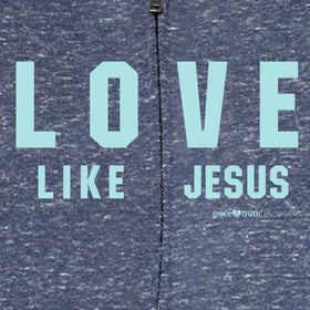 "Love Like Jesus" Womens Hoody by grace & truth - Christian Hoody