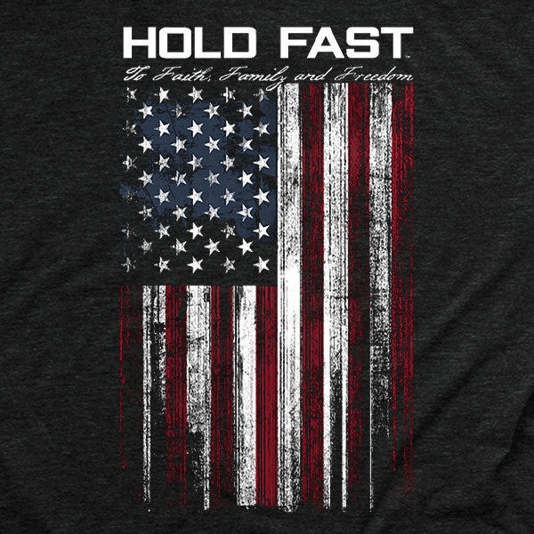 "Hold Fast Flag" Mens Hooded Sweatshirt by HOLD FAST - Christian Hooded Sweatshirt