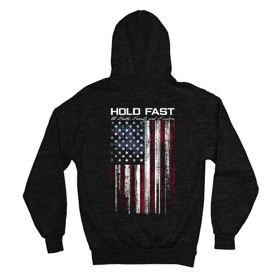"Hold Fast Flag" Mens Hooded Sweatshirt by HOLD FAST - Christian Hooded Sweatshirt